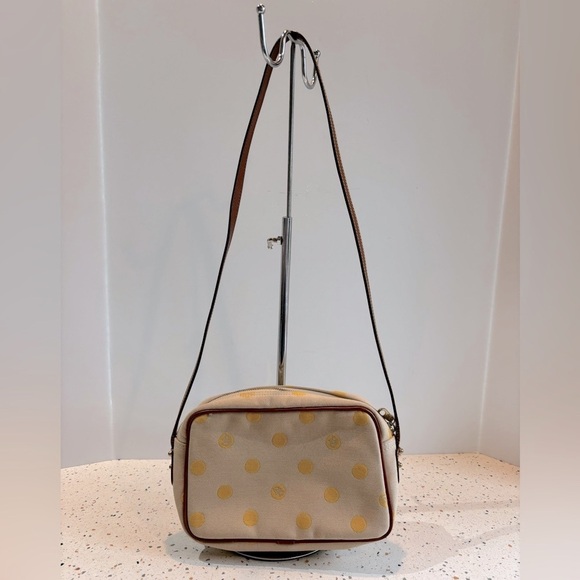 Vintage Dooney & Bourke Polka Dot Small Canvas Shoulder Crossbody Handbag‎ - Picture 4 of 16
